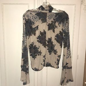 Free people off shoulder/high neck top!